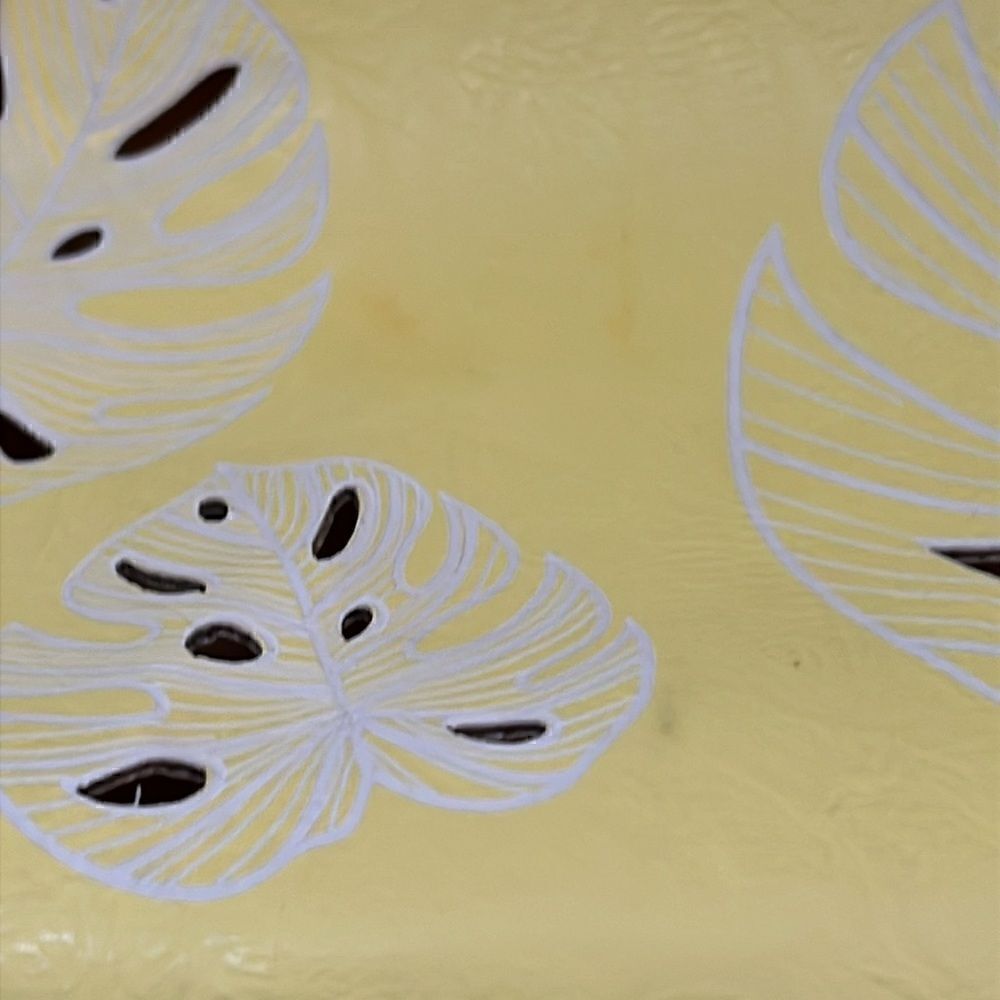 Desigual Handbag with Large Cosmetic Bag - Yellow Monstera Cutout - Picture 2 of 16
